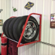 Red Wall Mounted Tire Rack