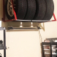 Red Wall Mounted Tire Rack
