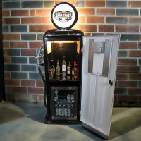 Speakeasy Gas Pump Liquor Cabinet - 78" Tall x 34" Wide x 22" Deep