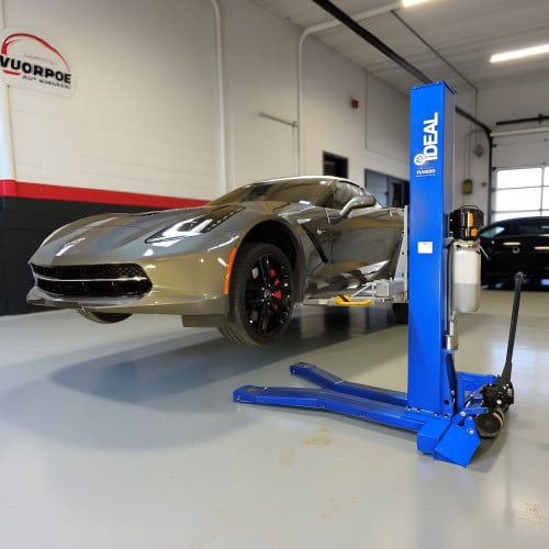 Mobile Single Post Car Lift 6,000 lb 115V Drive-Over Indoor/Outdoor