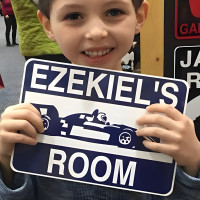 Personalized Aluminum Race Car Room Sign - Custom Name (F1 Style)
