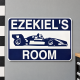 Personalized Aluminum Race Car Room Sign - F1 Style