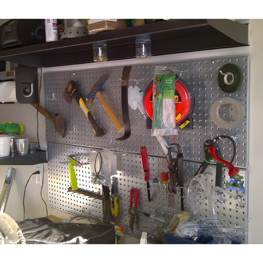 Two 16" x 32" Galvanized Metal Pegboards Two 16" x 32" Galvanized Metal Pegboards
