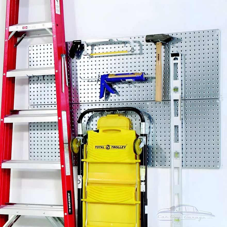 Two 16" x 48" Galvanized Metal Pegboards Two 16" x 48" Galvanized Metal Pegboards