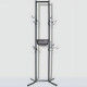 Standalone Vertical 4-Bike Storage Rack with Basket