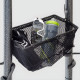 Standalone Vertical 4-Bike Storage Rack with Basket