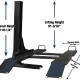 6,000 lb Single-Post Cantilever Parking Lift, 115V, Low Profile