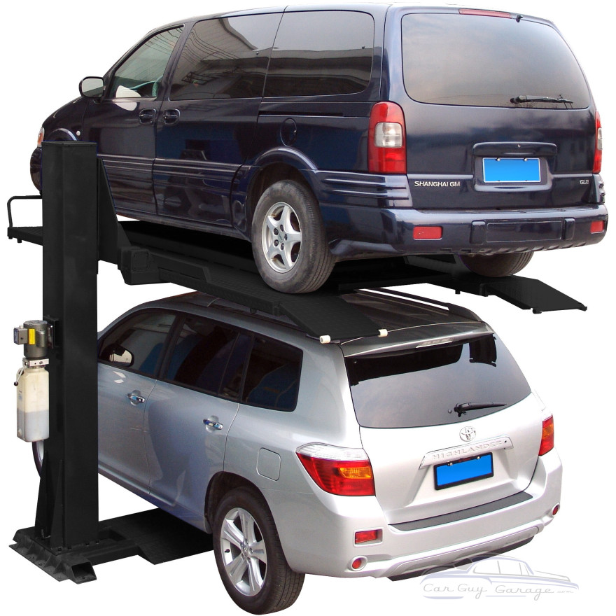 6,000 lb Single-Post Cantilever Parking Lift, 115V, Low Profile