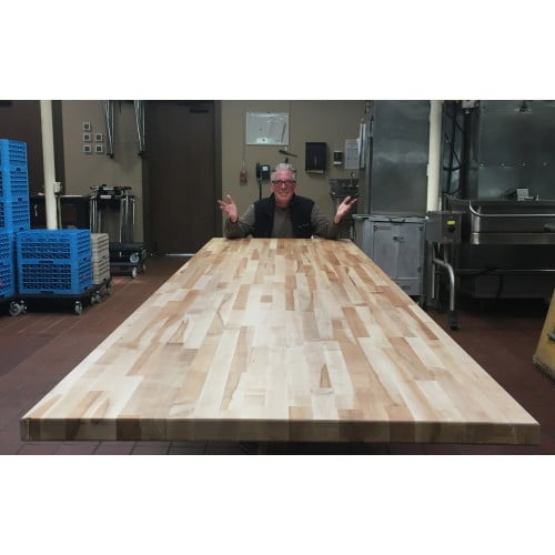 144" Long 1.75" Thick Maple Butcher Block Countertop