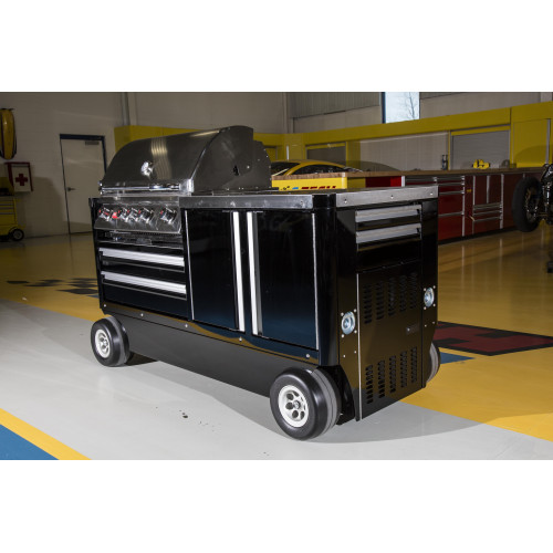 Mobile Aluminum BBQ Grill Cart