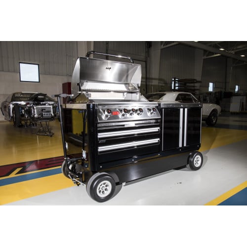 Mobile Aluminum BBQ Grill Cart