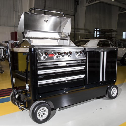 Mobile Aluminum BBQ Grill Cart