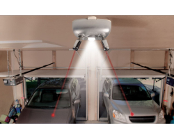 Dual Garage Laser with Motion-Activated Light