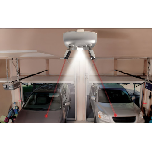 Dual Garage Laser with Motion-Activated Light
