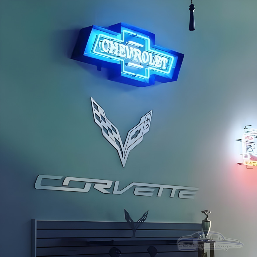 Chevrolet Bowtie Neon Sign with Backing Chevrolet Bowtie Neon Sign with Backing