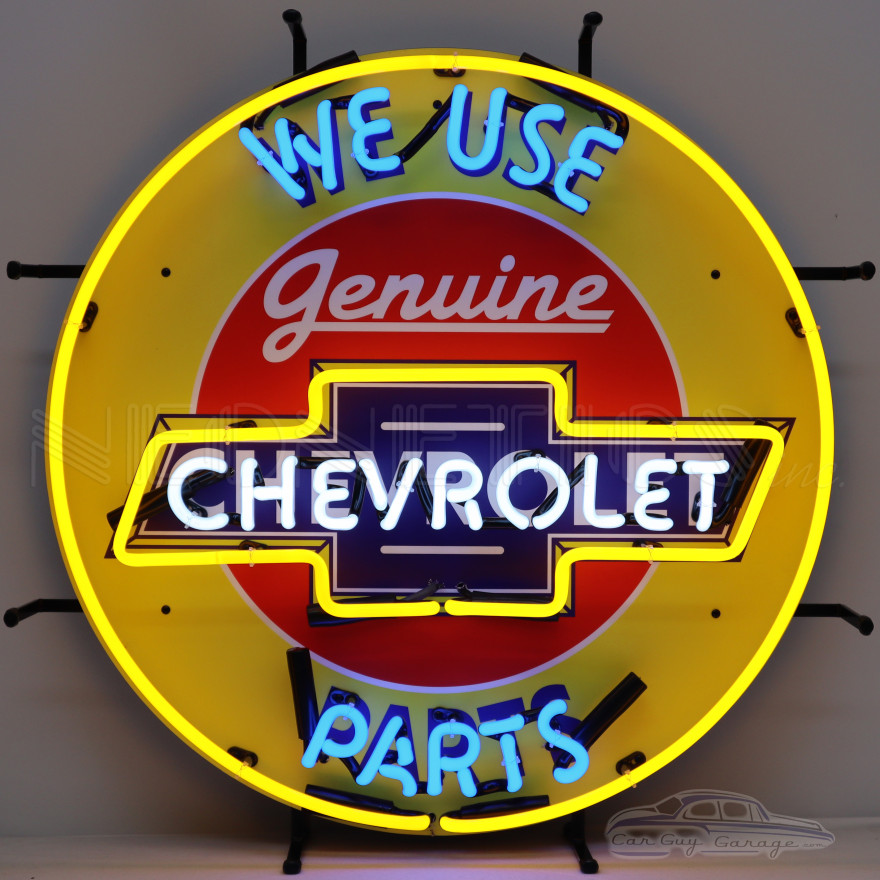 Chevrolet Neon Sign With Backing Chevrolet Neon Sign With Backing
