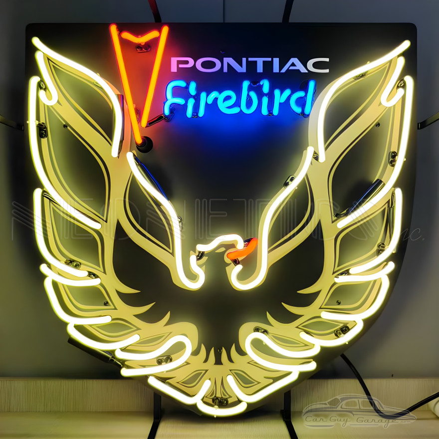Pontiac Firebird Trans Am Screaming Chicken Neon Sign - 24" x 24"