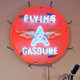 Flying A Gasoline Neon Sign for Garage - 24" Round