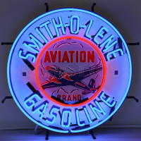 Vintage Smith-O-Lene Aviation Gasoline Neon Sign - 24