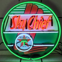 Texaco Sky Chief Neon Sign - 24" Round