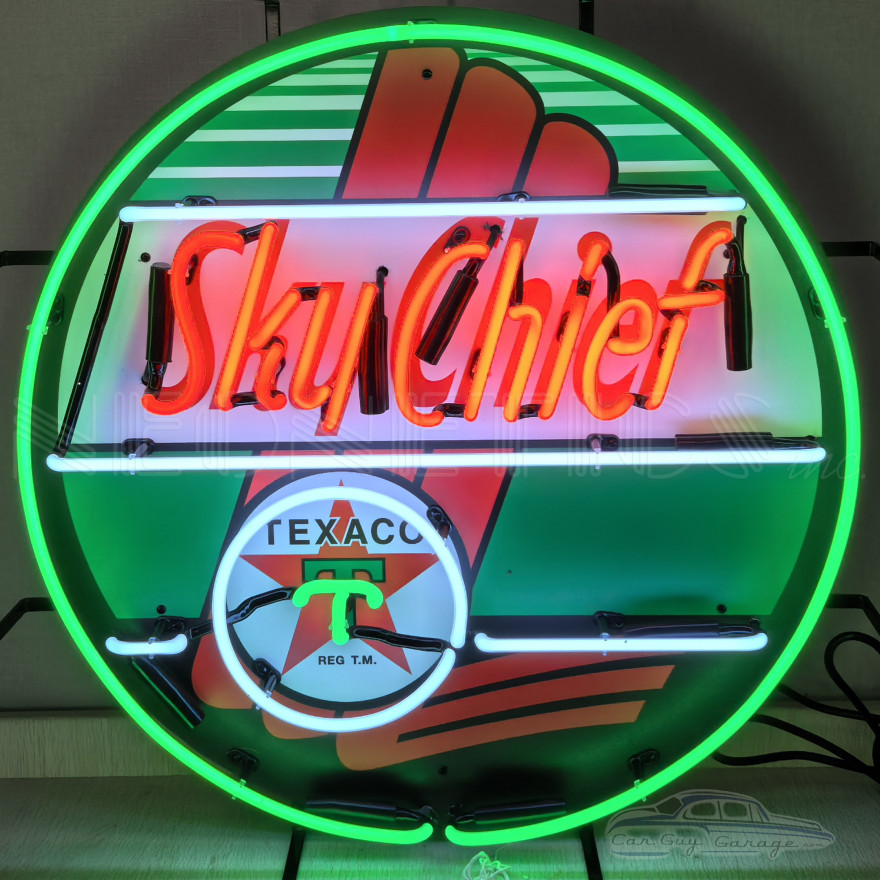 Texaco Sky Chief Neon Sign - 24" Round