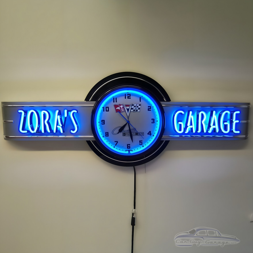 72" Personalized C2 Corvette Stingray Neon Clock Sign 72" Personalized C2 Corvette Stingray Neon Clock Sign