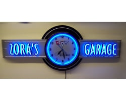 72" Personalized C2 Corvette Stingray Neon Clock Sign