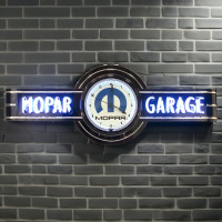 Personalized Mopar Garage Neon Clock Sign - 72" x 26"