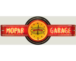 72" wide Personalized Mopar Neon Clock Sign in Red