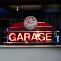 Chevrolet Corvette C1 Garage Neon Sign - 48" x 24"