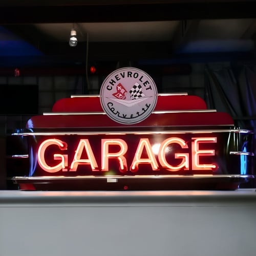 48" wide C1 Corvette Garage Neon Sign