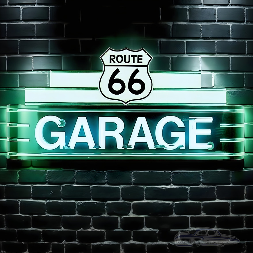48" wide Route 66 Garage Neon Sign 48" wide Route 66 Garage Neon Sign