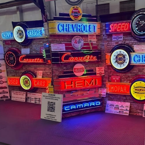 426 HEMI Orange Mopar Real Glass Neon Sign - 48" x 24"