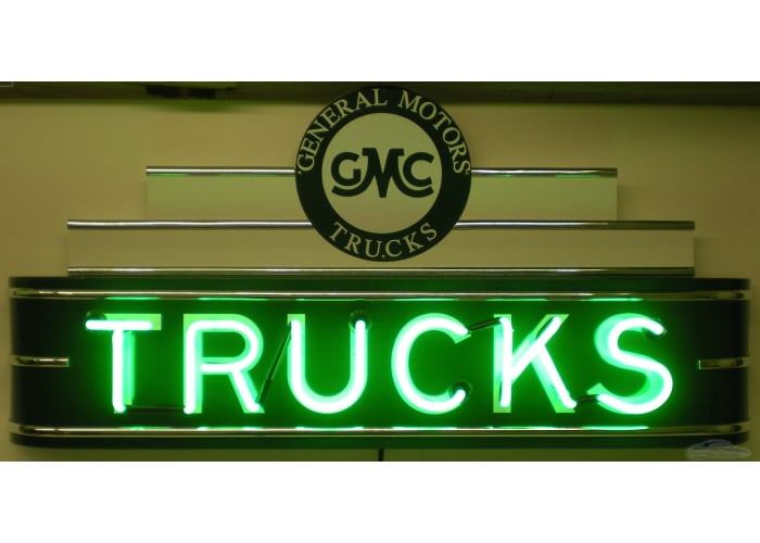 48" wide Neon GMC Trucks Sign