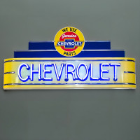 We Use Genuine Chevrolet Parts Neon Sign - 48" x 24"