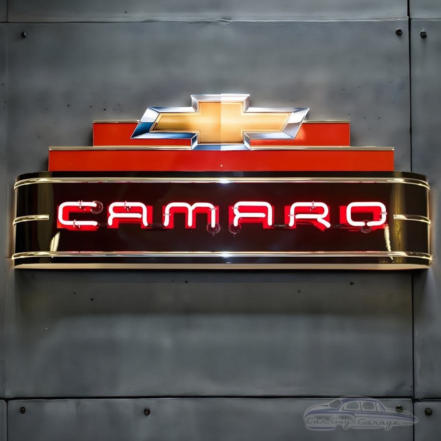 48" wide Neon Black Camaro Sign 48" wide Neon Black Camaro Sign
