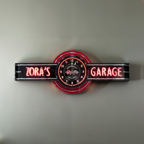 72" Personalized Neon C1 Corvette Clock Sign