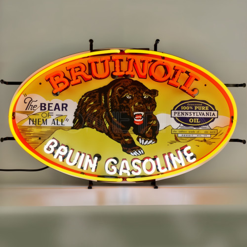 Bruinoil Bruin Gasoline Neon Sign
