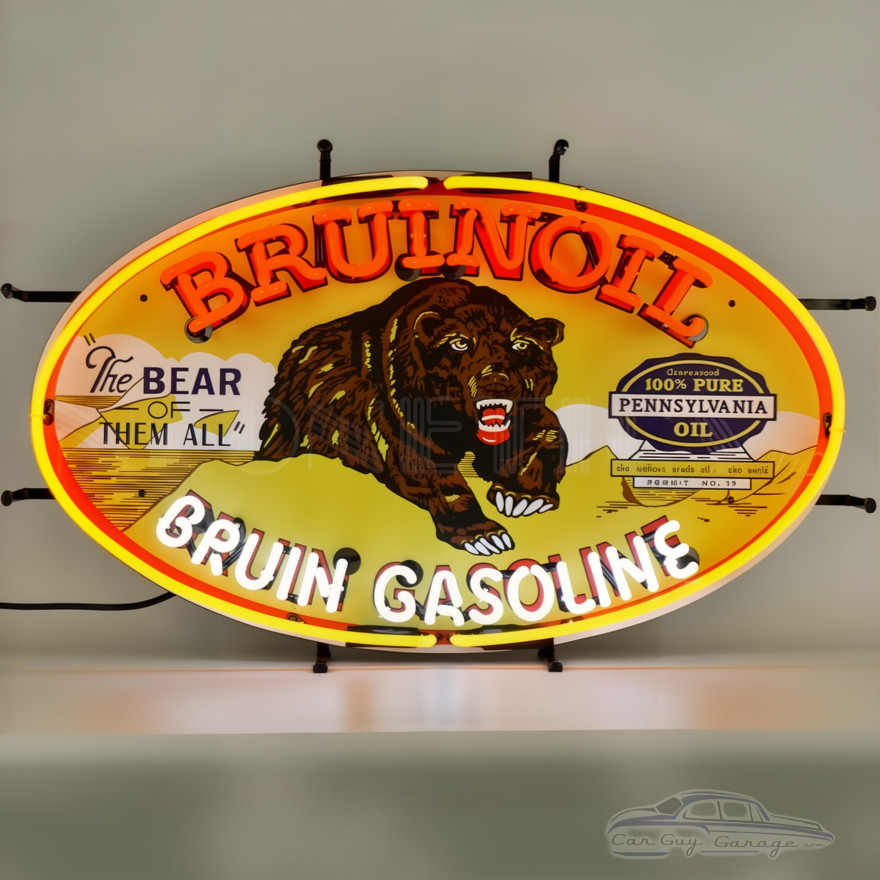 Bruinoil Bruin Gasoline Neon Sign Bruinoil Bruin Gasoline Neon Sign