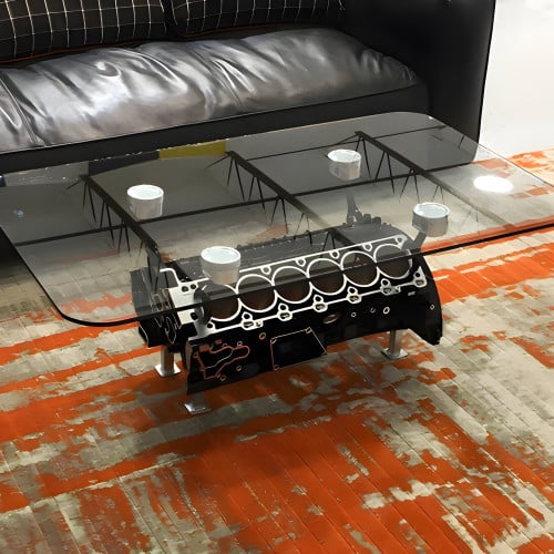 Mercedes V12 Engine Block Table
