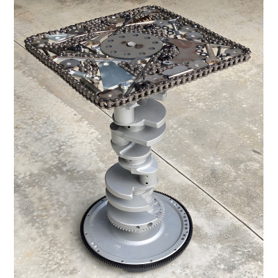 Handmade Crank Shaft Table