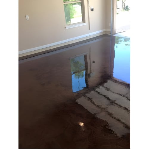Sweet Brown Basecoat With Sweet Brown Effects Metallic Epoxy 