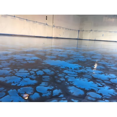 Silver metallic epoxy top