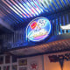 Corvette C2 Sting Ray Crossed Flags Neon Sign - 24" Round