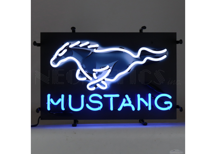 Blue Mustang Neon Sign 