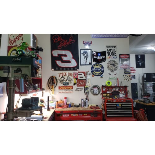 Stock Car Racing Metal Sign - 16" x 24" Custom Shape