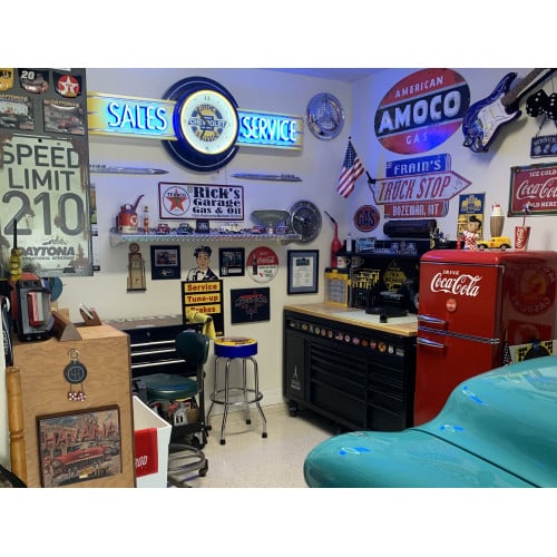 Attendant Polly Service Station Metal Sign - 30" x 14"