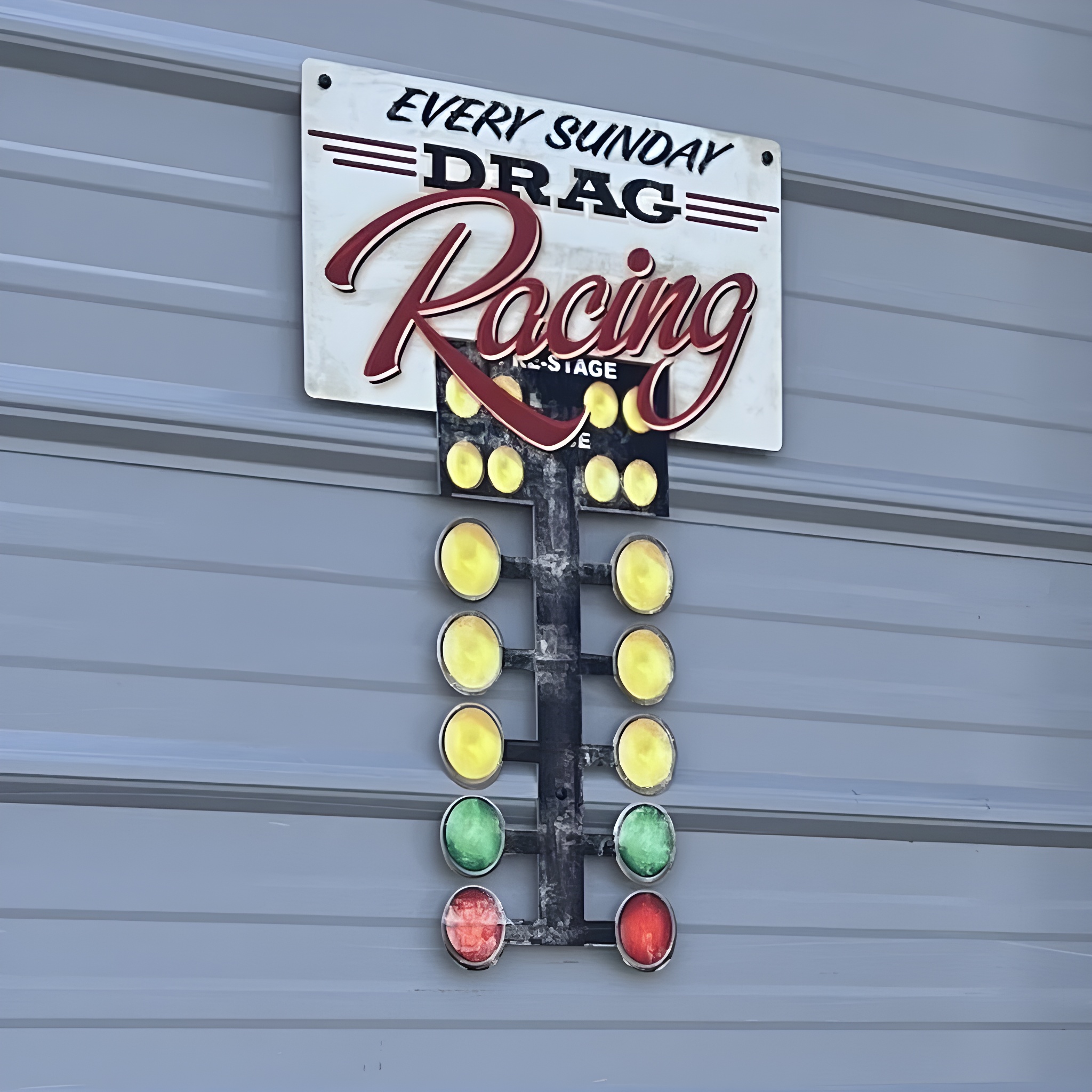 Drag Racing Metal Sign - 16 x 24 Custom Shape
