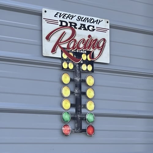 Drag Racing Metal Sign - 16" x 24" Custom Shape