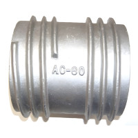 6 in Aluminum Exhaust Hose Coupler, Outside-Thread